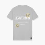 JORCUSTOM FLOWERS SLIM FIT T-SHIRT LIGHTGREY