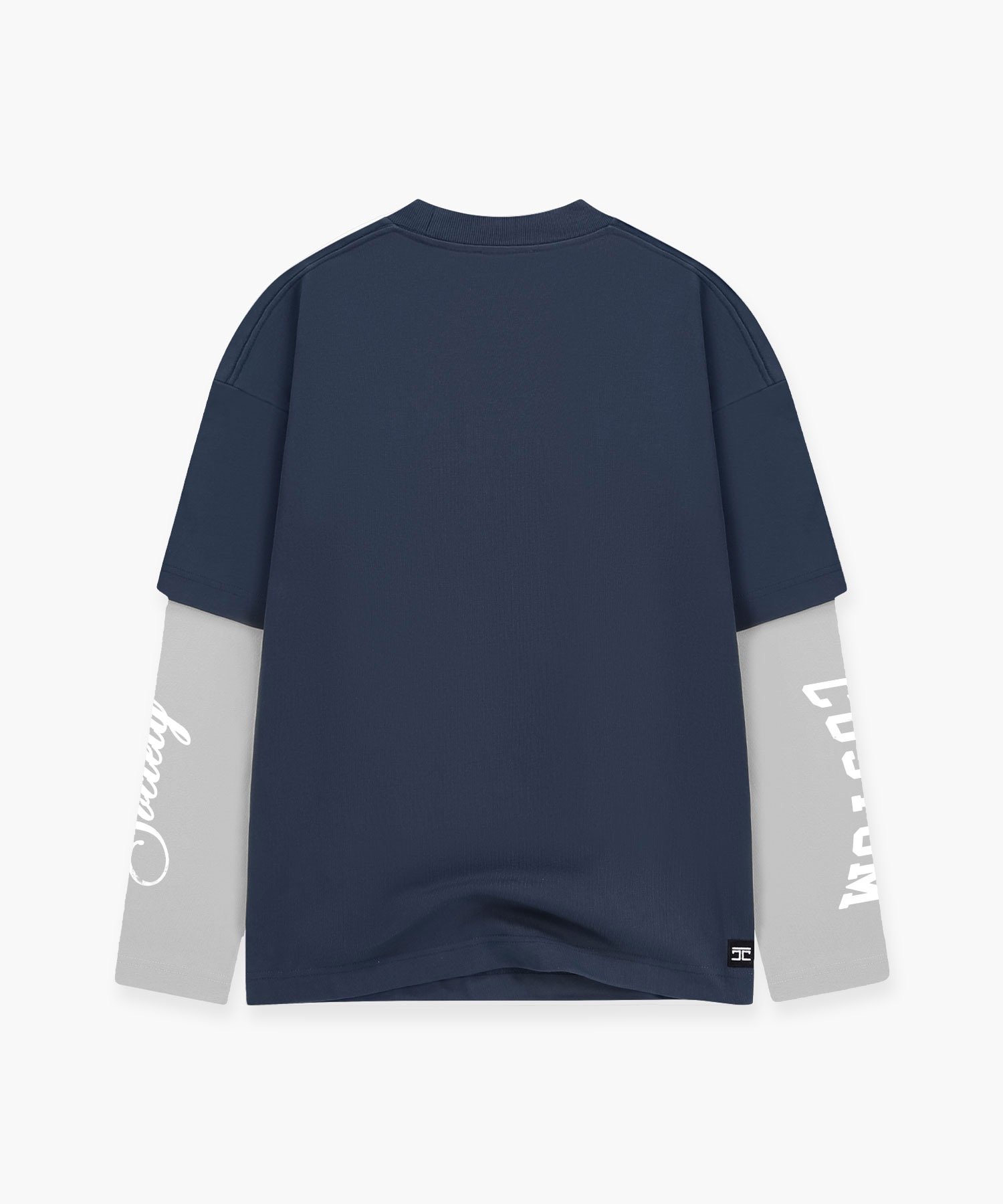 JORCUSTOM CUSTOMSOCIETY DOUBLE LAYERED LONGSLEEVE T-SHIRT MIDNIGHTBLUE-LIGHTGREY