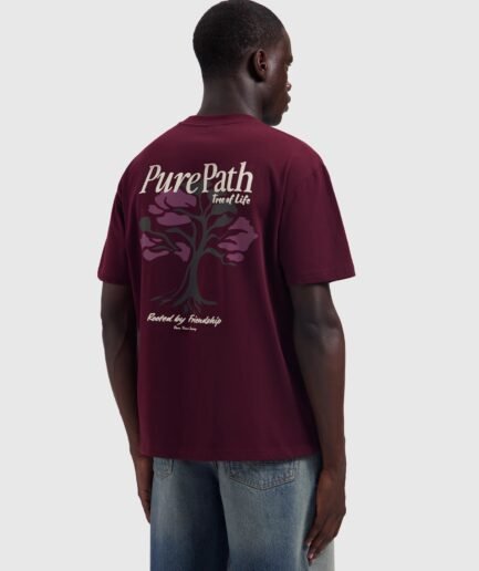 PURE PATH TREE OF LIFE T-SHIRT WINE RED 26030110