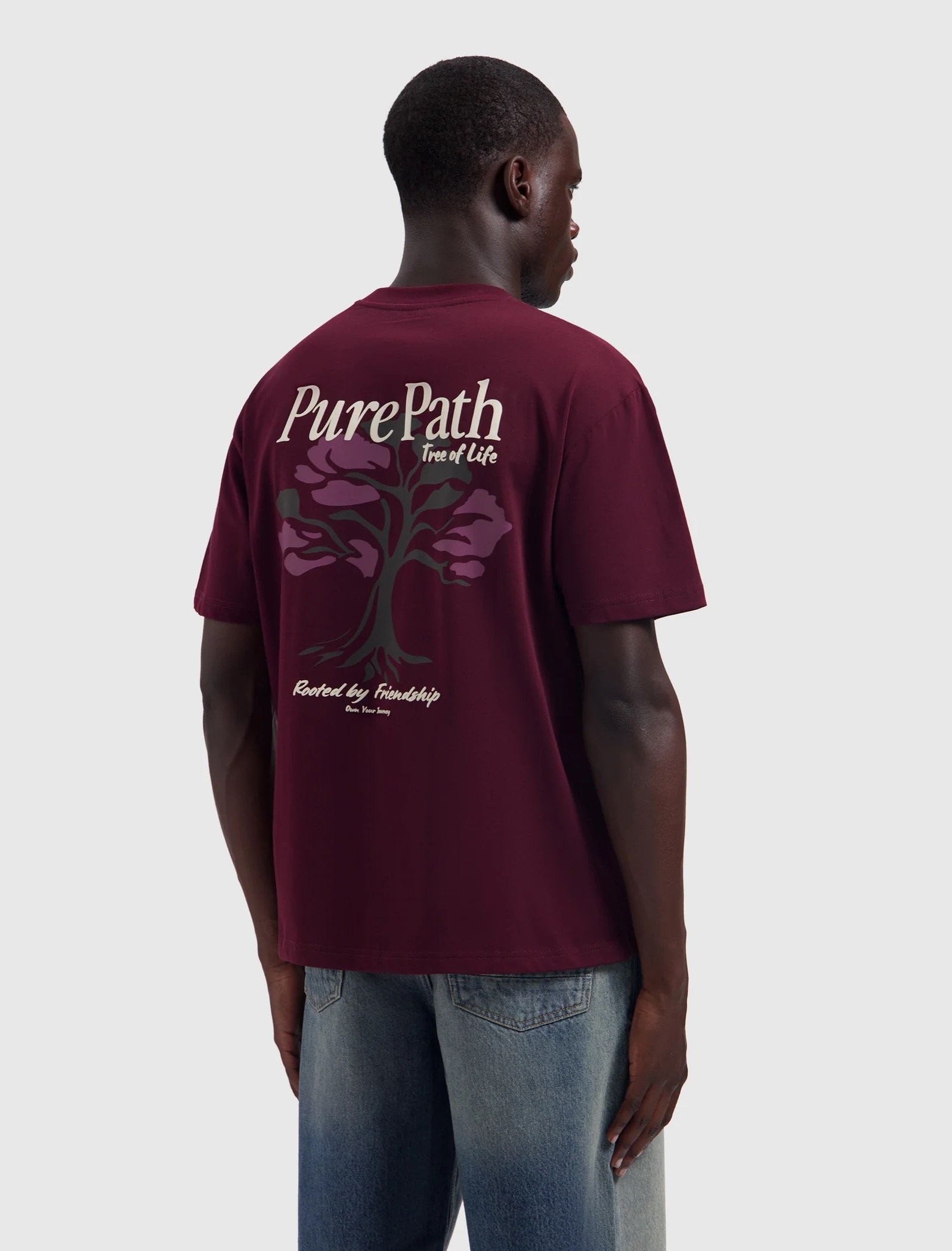 PURE PATH TREE OF LIFE T-SHIRT WINE RED 26030110