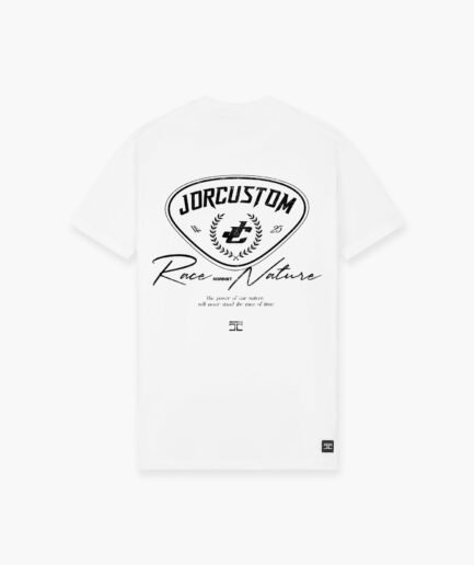 JORCUSTOM: RACEAGAINSTNATURE SLIM FIT T-SHIRT WHITE