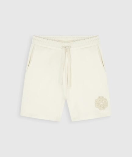 PURE PATH EMBLEM BADGE SWEAT SHORTS ECRU 26010520
