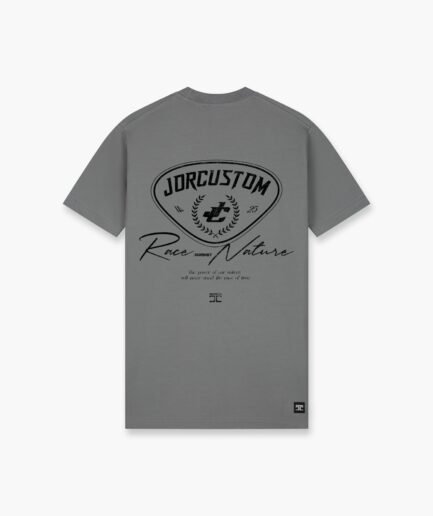 JORCUSTOM: RACEAGAINSTNATURE SLIM FIT T-SHIRT ANTHRACITE