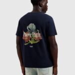 PURE PATH TRIO OF FLOWERS T-SHIRT DARK NAVY 26010116