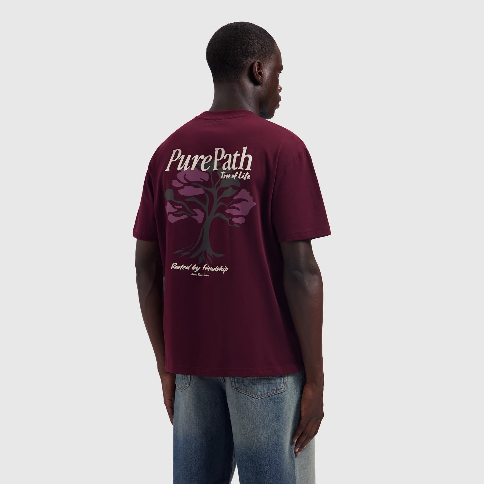 PURE PATH TREE OF LIFE T-SHIRT WINE RED 26030110