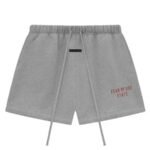 FEAR OF GOD ESSENTIALS FLEECE SOCCER SHORTS - DARK HEATHER