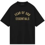 FEAR OF GOD ESSENTIALS JERSEY CREWNECK T-SHIRT - BLACK
