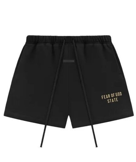 FEAR OF GOD ESSENTIALS FLEECE SOCCER SHORTS - BLACK