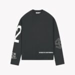 SAINT BLANC MULTI LOGO RAGLAN LONGSHIRT BLACK