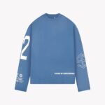 SAINT BLANC MULTI LOGO RAGLAN LONGSHIRT BLUE