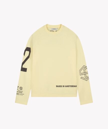 SAINT BLANC MULTI LOGO RAGLAN LONGSHIRT YELLOW