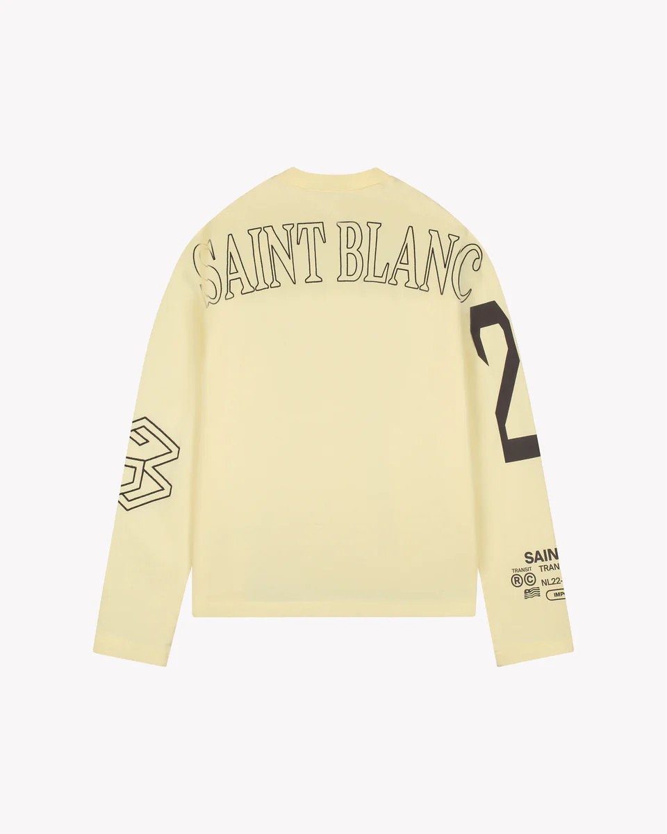 SAINT BLANC MULTI LOGO RAGLAN LONGSHIRT YELLOW