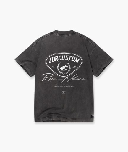 JORCUSTOM: RACEAGAINSTNATURE LOOSE FIT T-SHIRT ACIDGREY