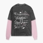 JORCUSTOM: ARTIST DOUBLE LAYERED LONGSLEEVE T-SHIRT ACID-PINK