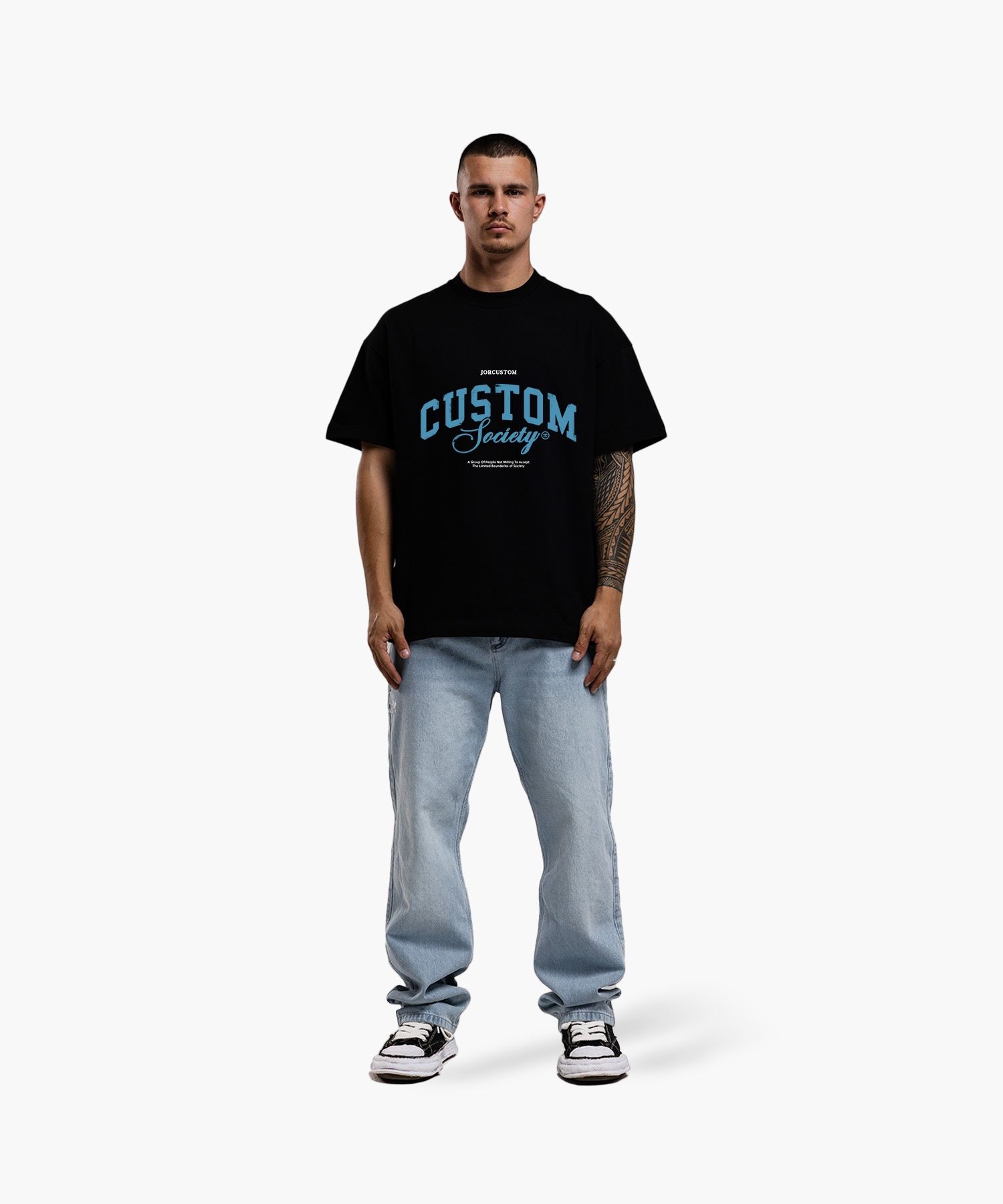 JORCUSTOM CUSTOMSOCIETY LOOSE FIT T-SHIRT BLACK