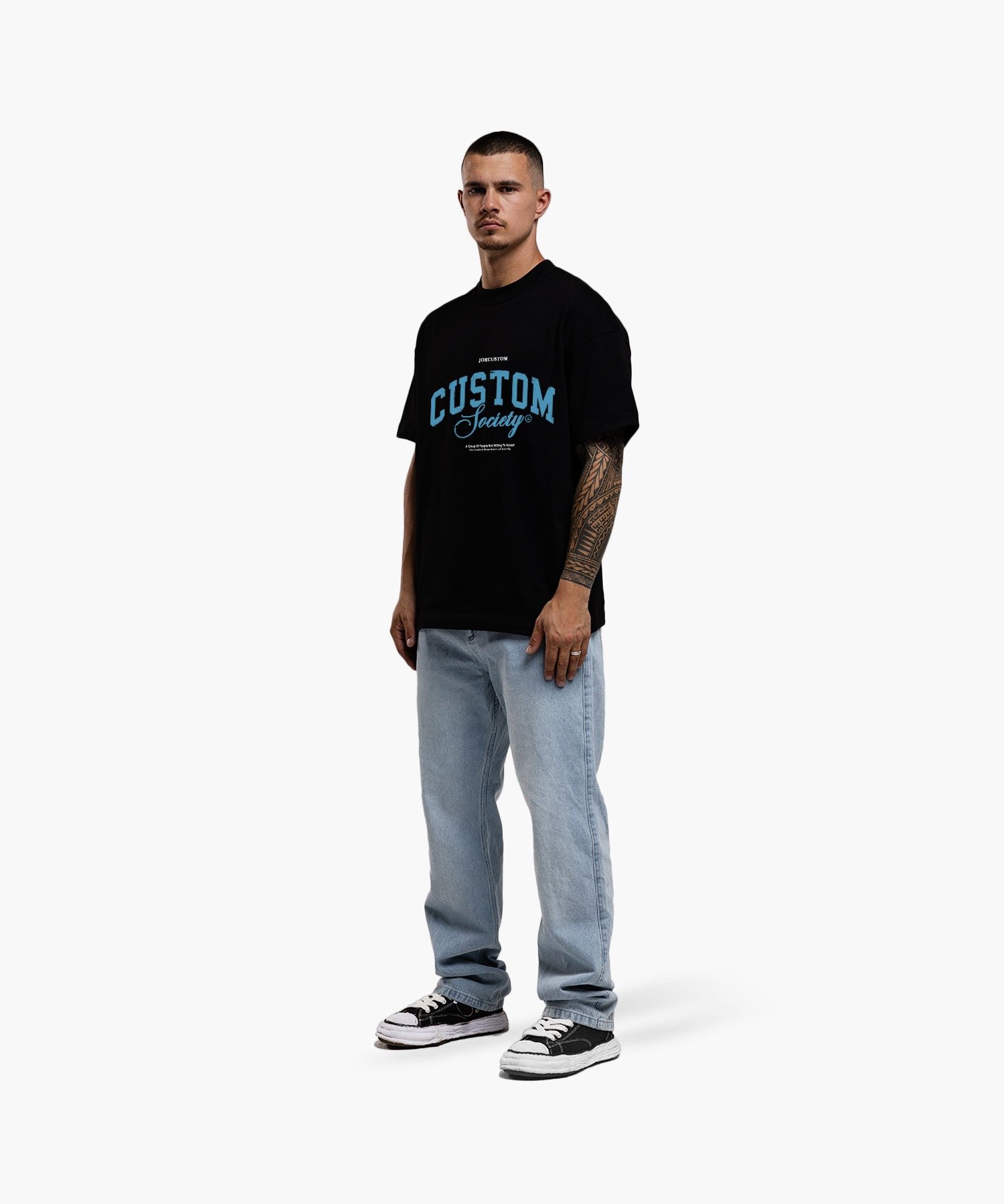 JORCUSTOM CUSTOMSOCIETY LOOSE FIT T-SHIRT BLACK