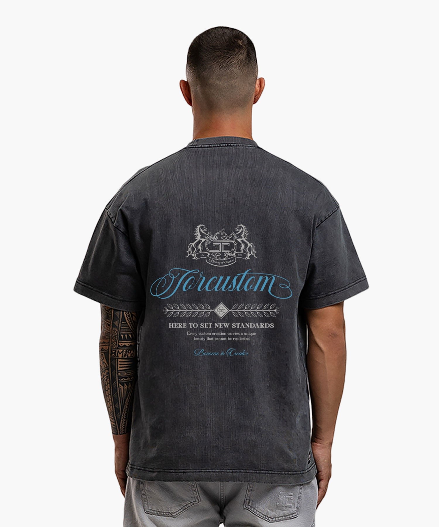 JORCUSTOM HANDSCRIPT2.0 LOOSE FIT T-SHIRT ACIDGREY