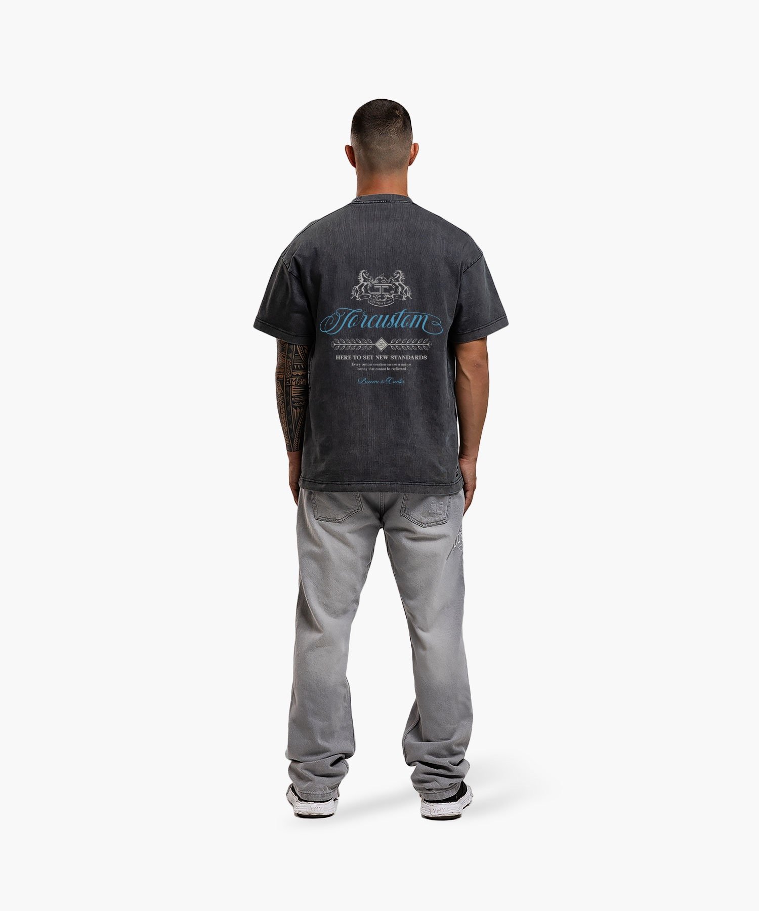 JORCUSTOM HANDSCRIPT2.0 LOOSE FIT T-SHIRT ACIDGREY
