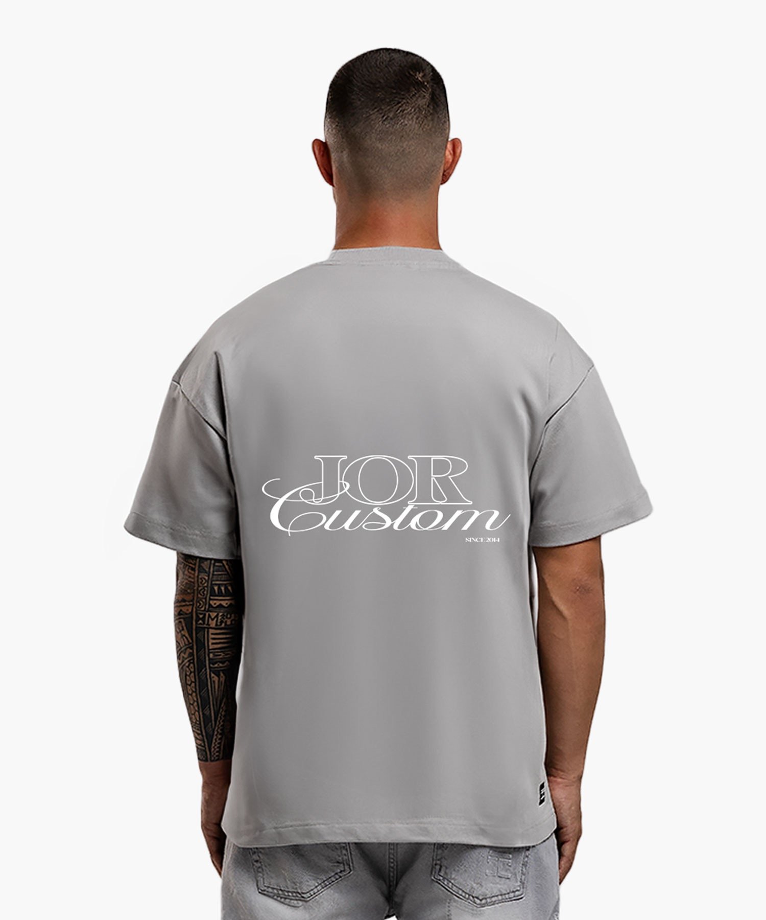 JORCUSTOM JORCUSTOM LOOSE FIT T-SHIRT LIGHTGREY