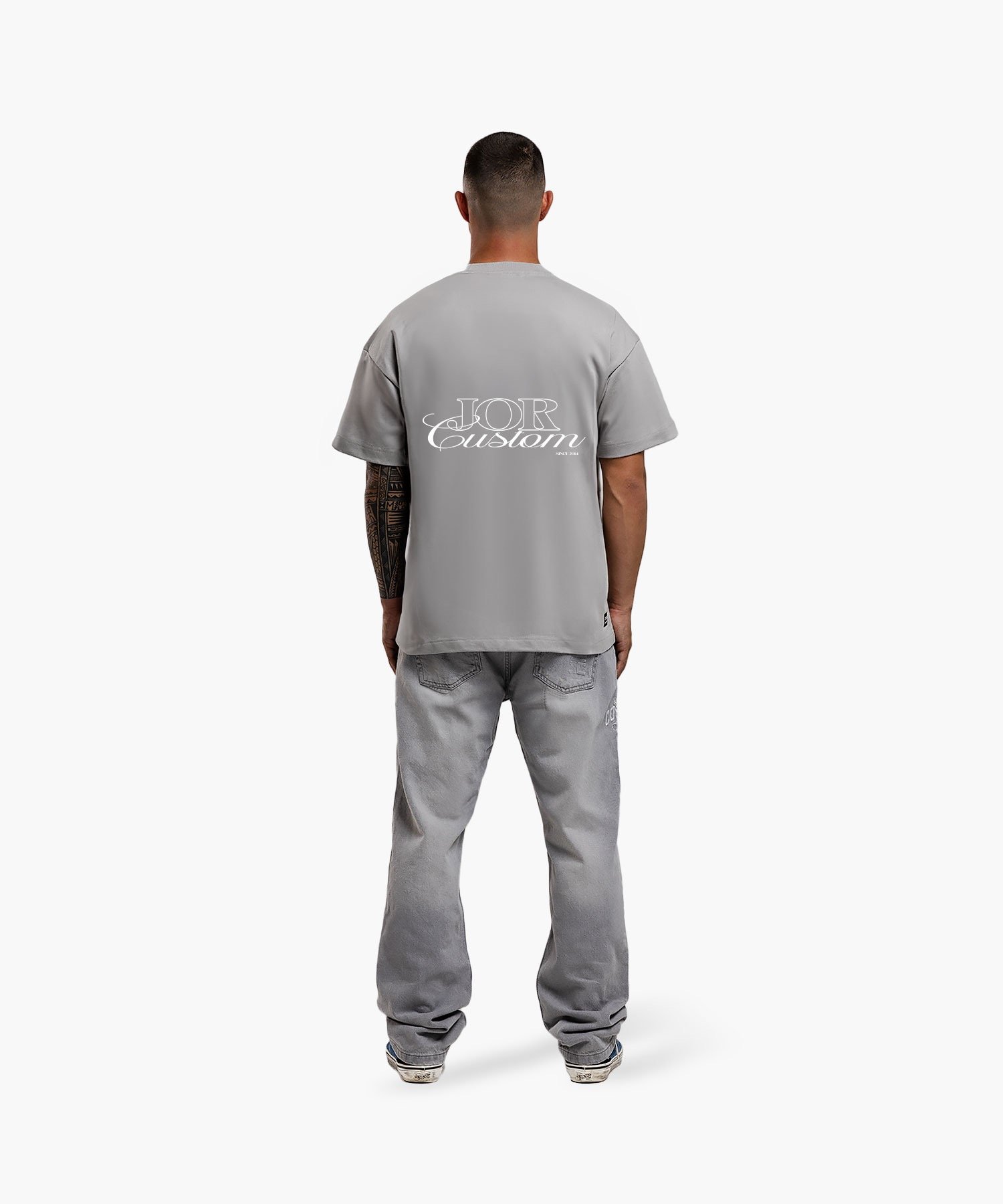 JORCUSTOM JORCUSTOM LOOSE FIT T-SHIRT LIGHTGREY