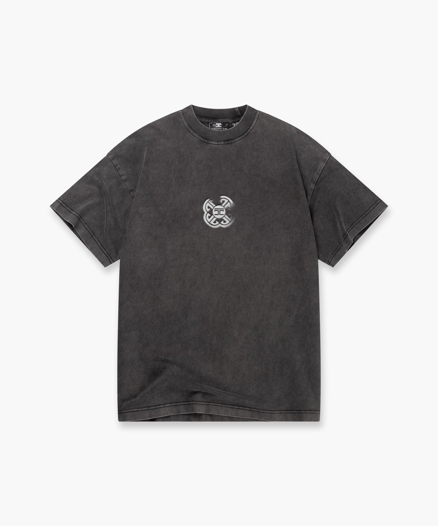 JORCUSTOM MONOGRAM LOOSE FIT T-SHIRT ACIDGREY