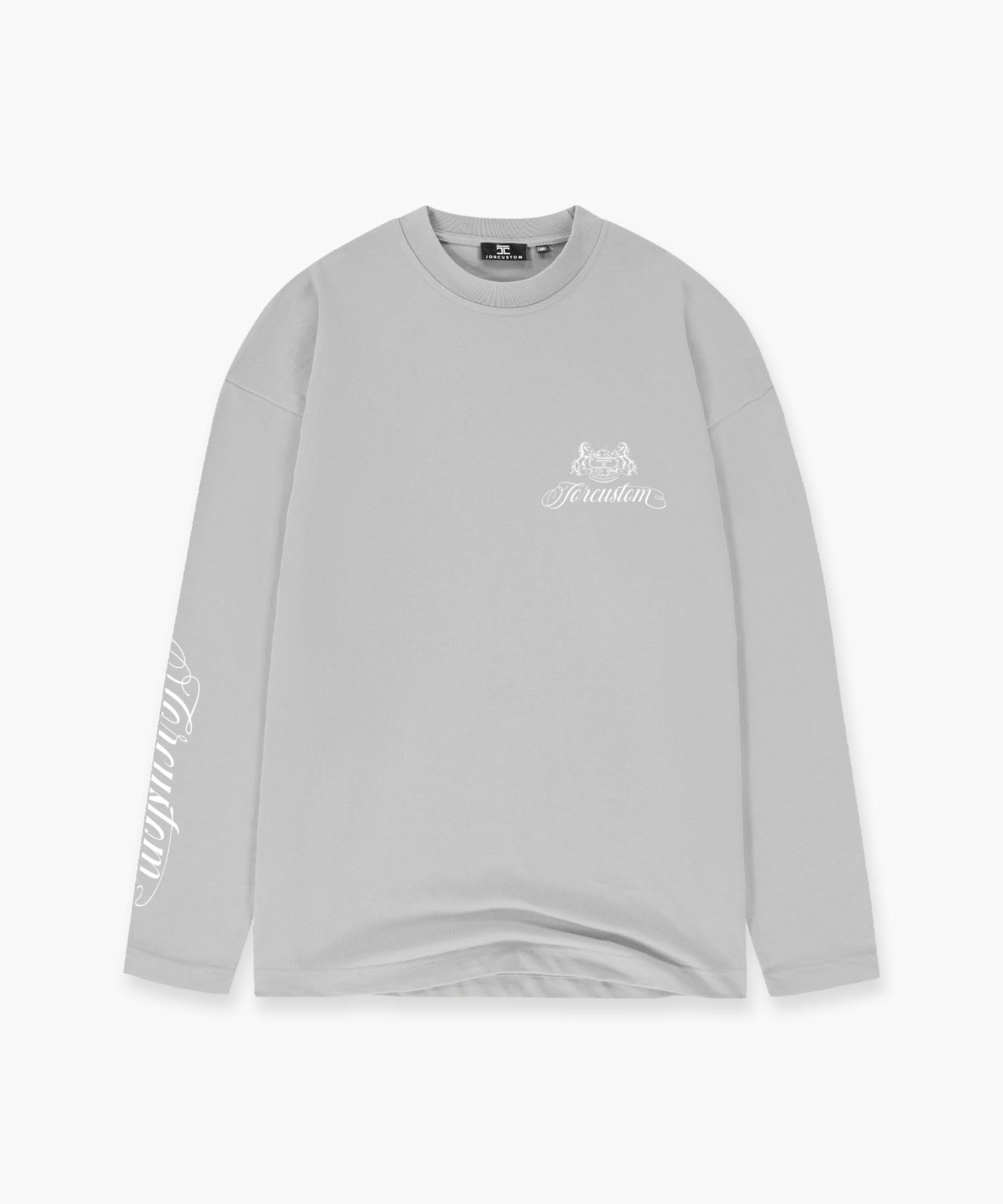 JORCUSTOM HANDSCRIPT2.0 LONGSLEEVE T-SHIRT LIGHTGREY
