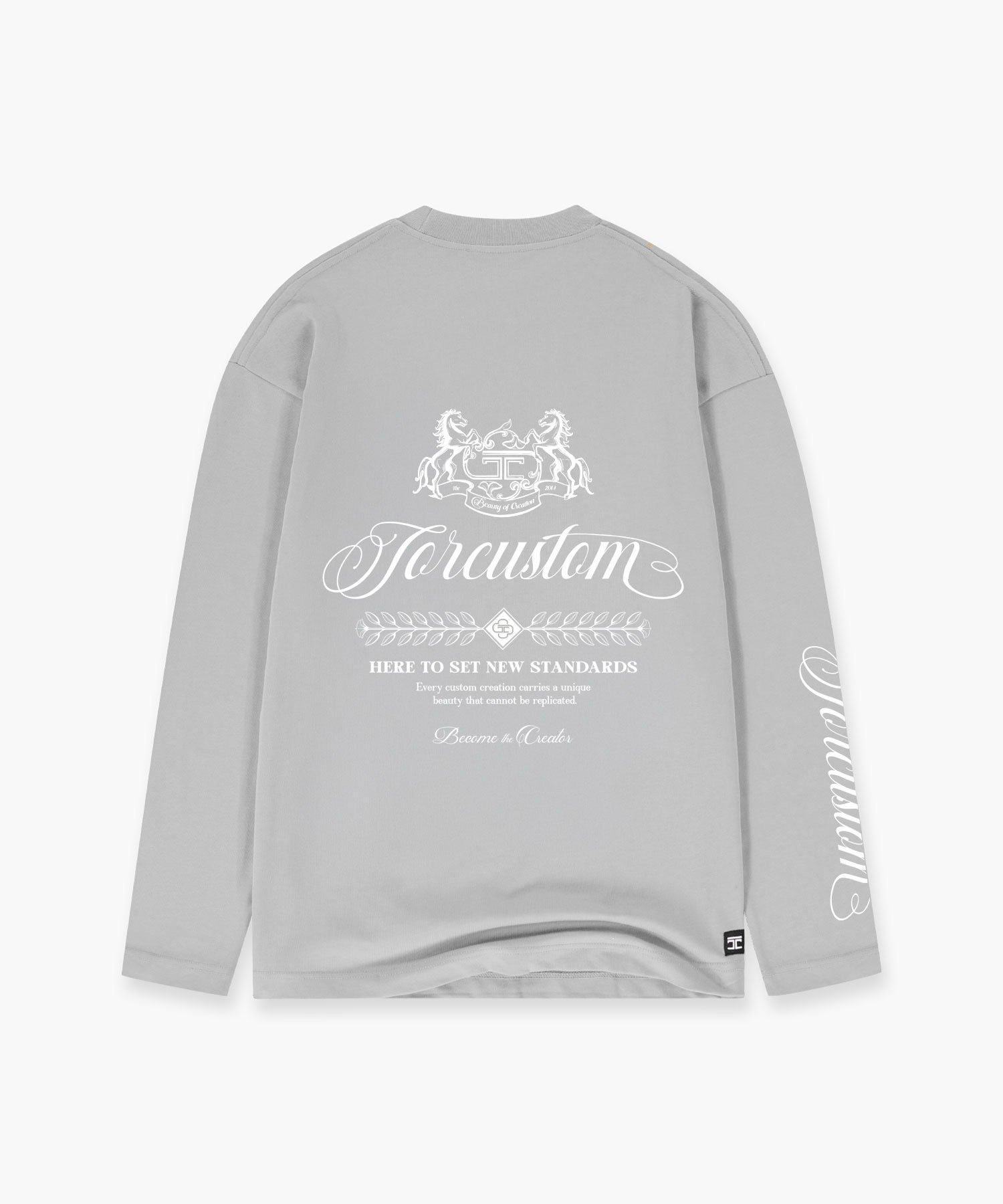 JORCUSTOM HANDSCRIPT2.0 LONGSLEEVE T-SHIRT LIGHTGREY