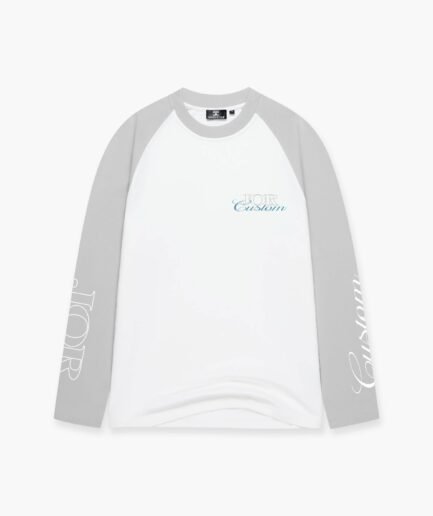 JORCUSTOM RAGLAN LONGSLEEVE T-SHIRT WHITE-LIGHTGREY