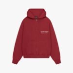 QUOTRELL STUDIOS ZIP HOODIE | BORDEAUX/WHITE
