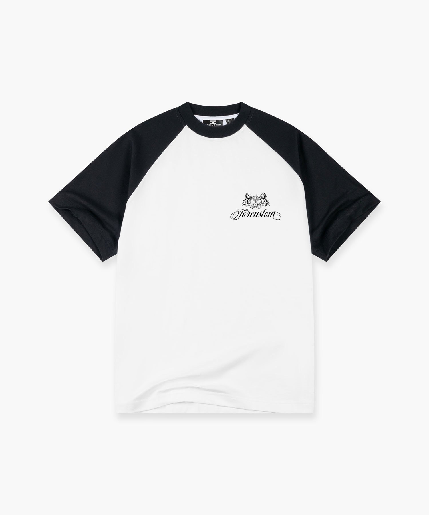 JORCUSTOM HANDSCRIPT2.0 RAGLAN T-SHIRT WHITE-BLACK