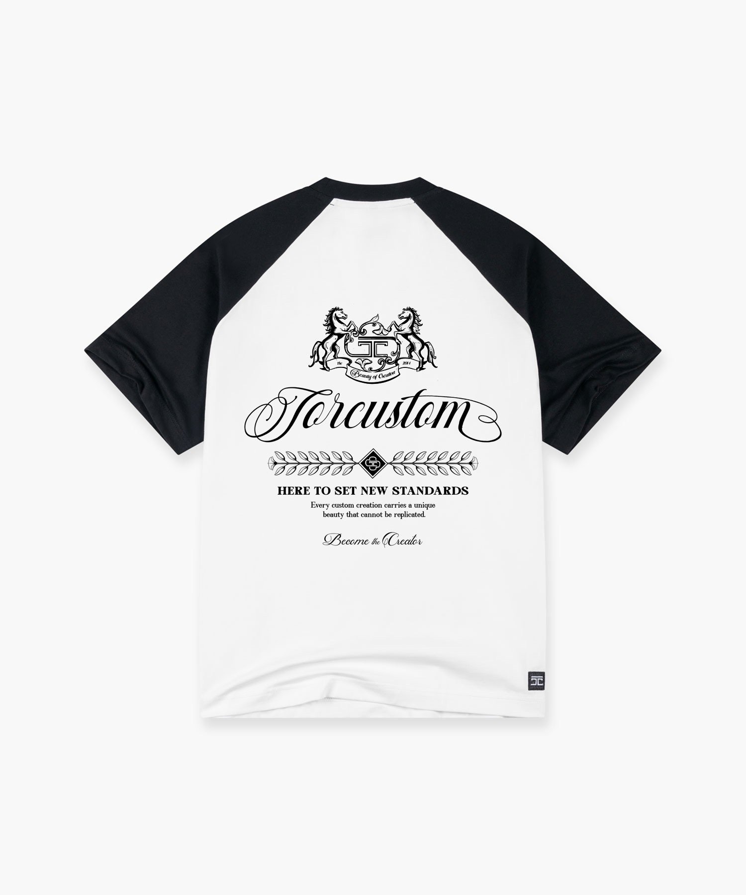 JORCUSTOM HANDSCRIPT2.0 RAGLAN T-SHIRT WHITE-BLACK