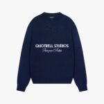 QUOTRELL MONDRIAN KNITTED SWEATER | NAVY/WHITE