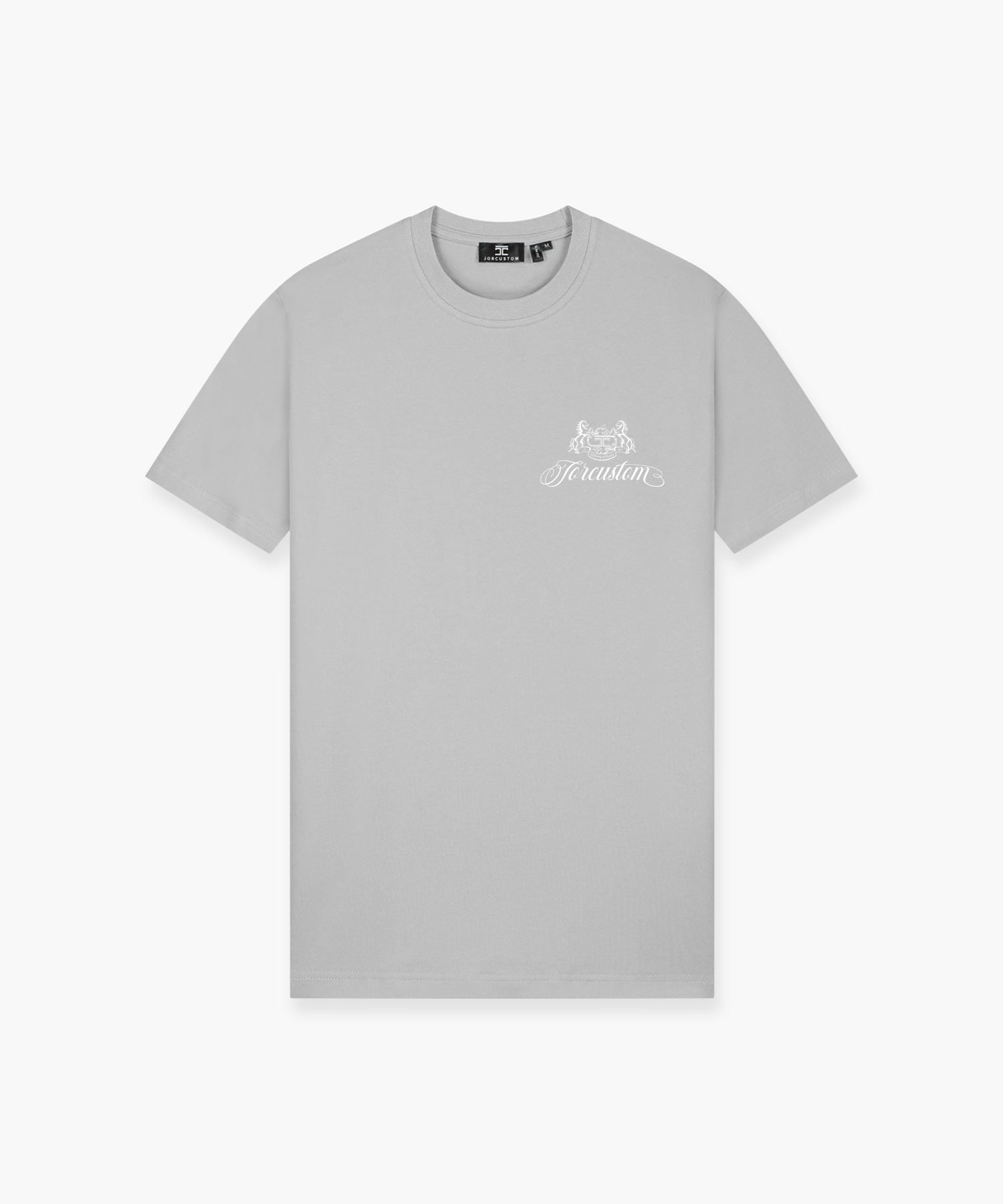 JORCUSTOM HANDSCRIPT2.0 SLIM FIT T-SHIRT LIGHTGREY