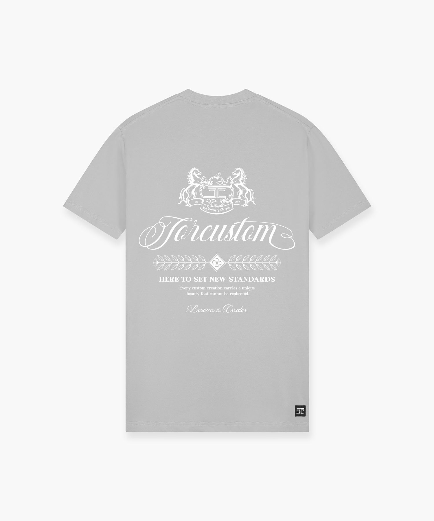 JORCUSTOM HANDSCRIPT2.0 SLIM FIT T-SHIRT LIGHTGREY