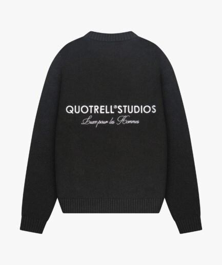 QUOTRELL AURORA KNITTED SWEATER | BLACK
