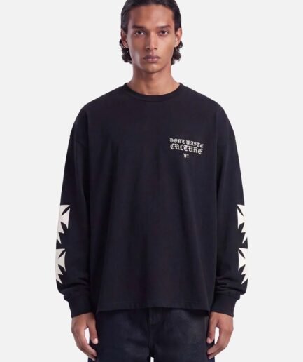 DON'T WASTE CULTURE FINA LONGSLEEVE | BLACK