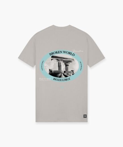 JORCUSTOM: BROKENWORLD SLIM FIT T-SHIRT LIGHTGREY