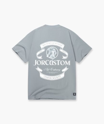 JORCUSTOM: RIBBON LOOSE FIT T-SHIRT ASHBLUE