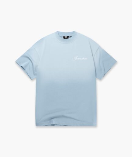 JORCUSTOM: CUSTOMUNIVERSITY FADE LOOSE FIT T-SHIRT BLUE