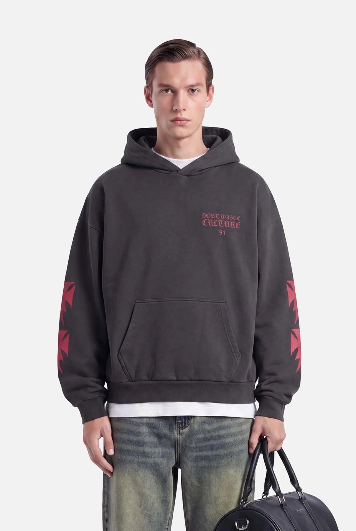 DON'T WASTE CULTURE ARINA HOODIE | DARK GREY