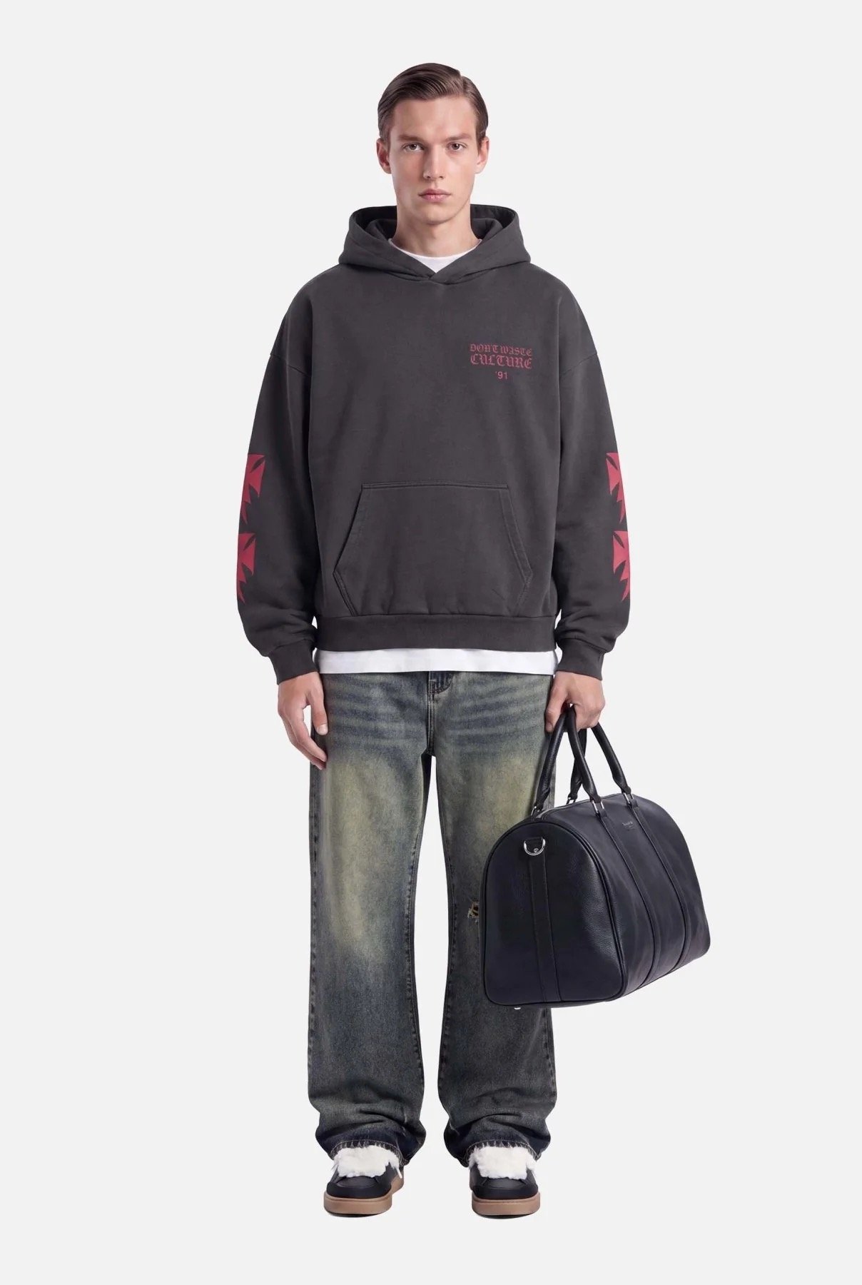 DON'T WASTE CULTURE ARINA HOODIE | DARK GREY