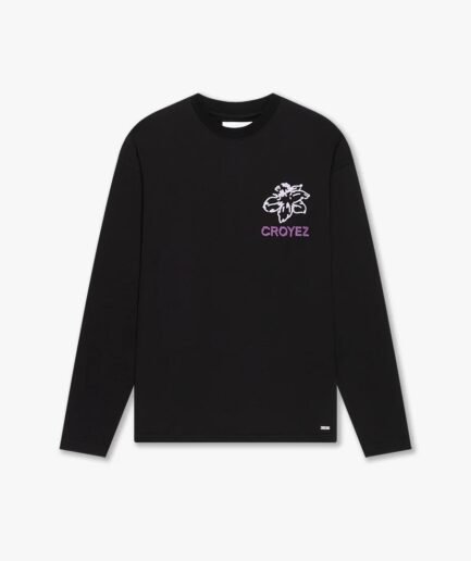 CROYEZ GARDENER LONGSLEEVE T-SHIRT | BLACK/PURPLE
