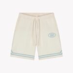 SAINT BLANC KNITTED CREST POLO SHORT BLUE/OFF WHITE
