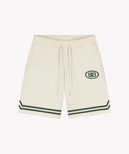 SAINT BLANC KNITTED CREST POLO SHORT GREEN / OFF WHITE