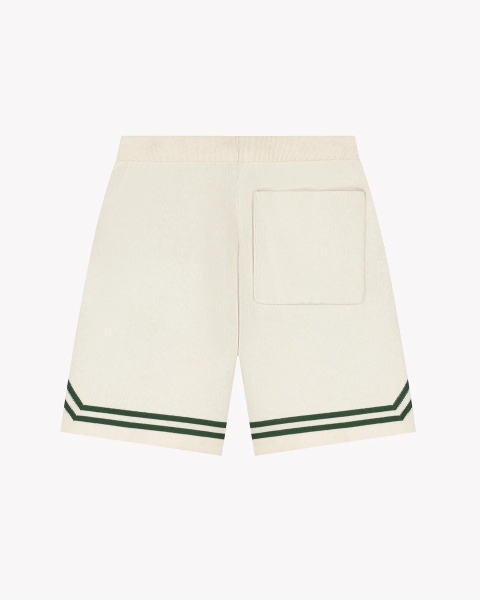 SAINT BLANC KNITTED CREST POLO SHORT GREEN / OFF WHITE