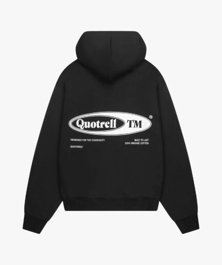 QUOTRELL EMBLEM HOODIE | BLACK/WHITE