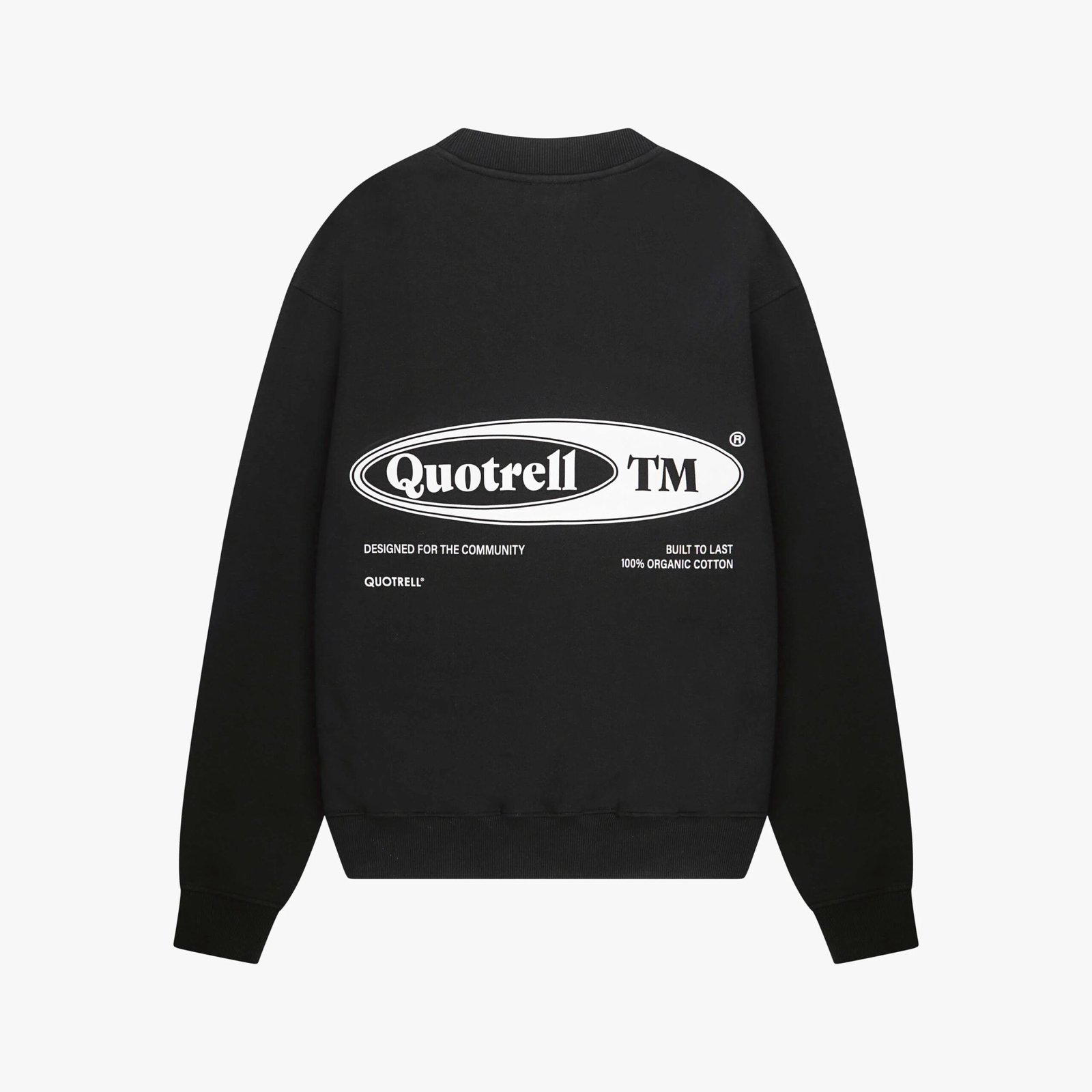 QUOTRELL EMBLEM CREWNECK | BLACK/WHITE