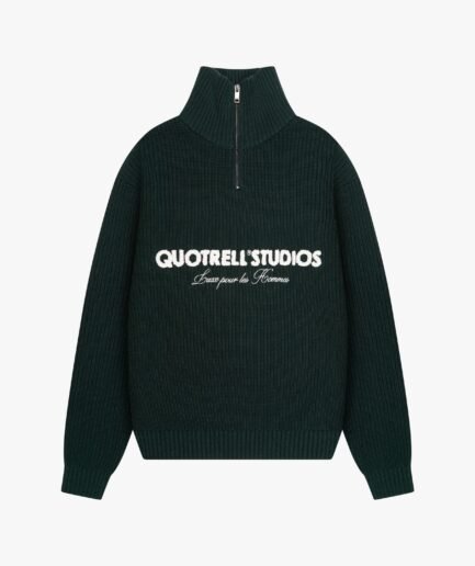 QUOTRELL JACE STUDIO ZIP UP | PETROL/WHITE