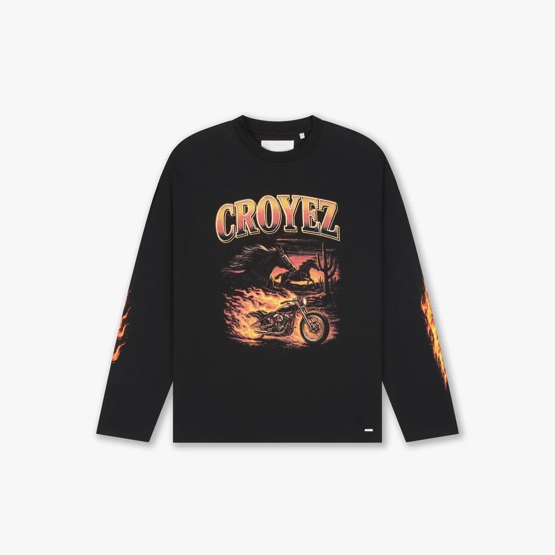 Croyez Firestorm Longsleeve T-Shirt | Black