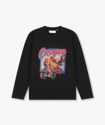 Croyez Midnight Eagle Longsleeve T-Shirt | Black